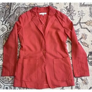 Apiece Apart Single Breasted Blazer Women's Size 4 Coral Tailored Fit Long